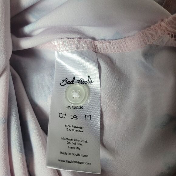 Bad Birdie The Ranch Men's Golf Polo  Shirt Size L  Pink Short Sleeve - Picture 8 of 11